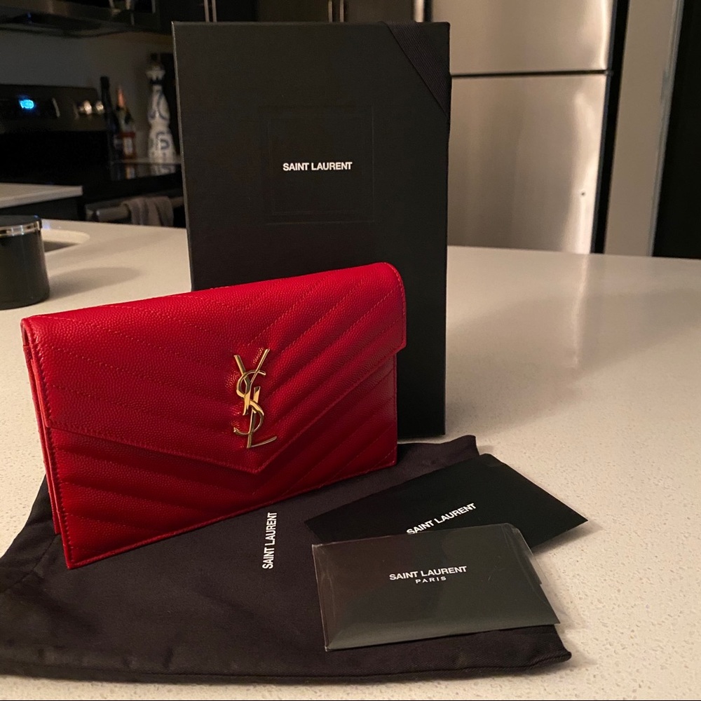 *SOLD* YSL Envelope Chain Wallet